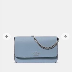 kate spade light blue leather chain shoulder bag